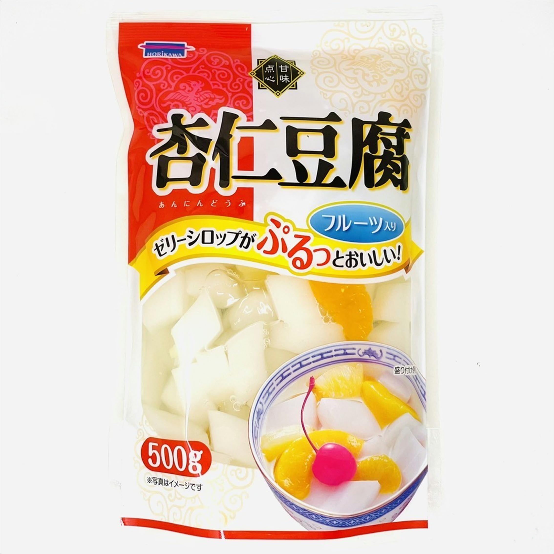 Amazon | 杏仁豆腐 10袋(1袋500g)【フルーツ入り】ゼリーシロップが